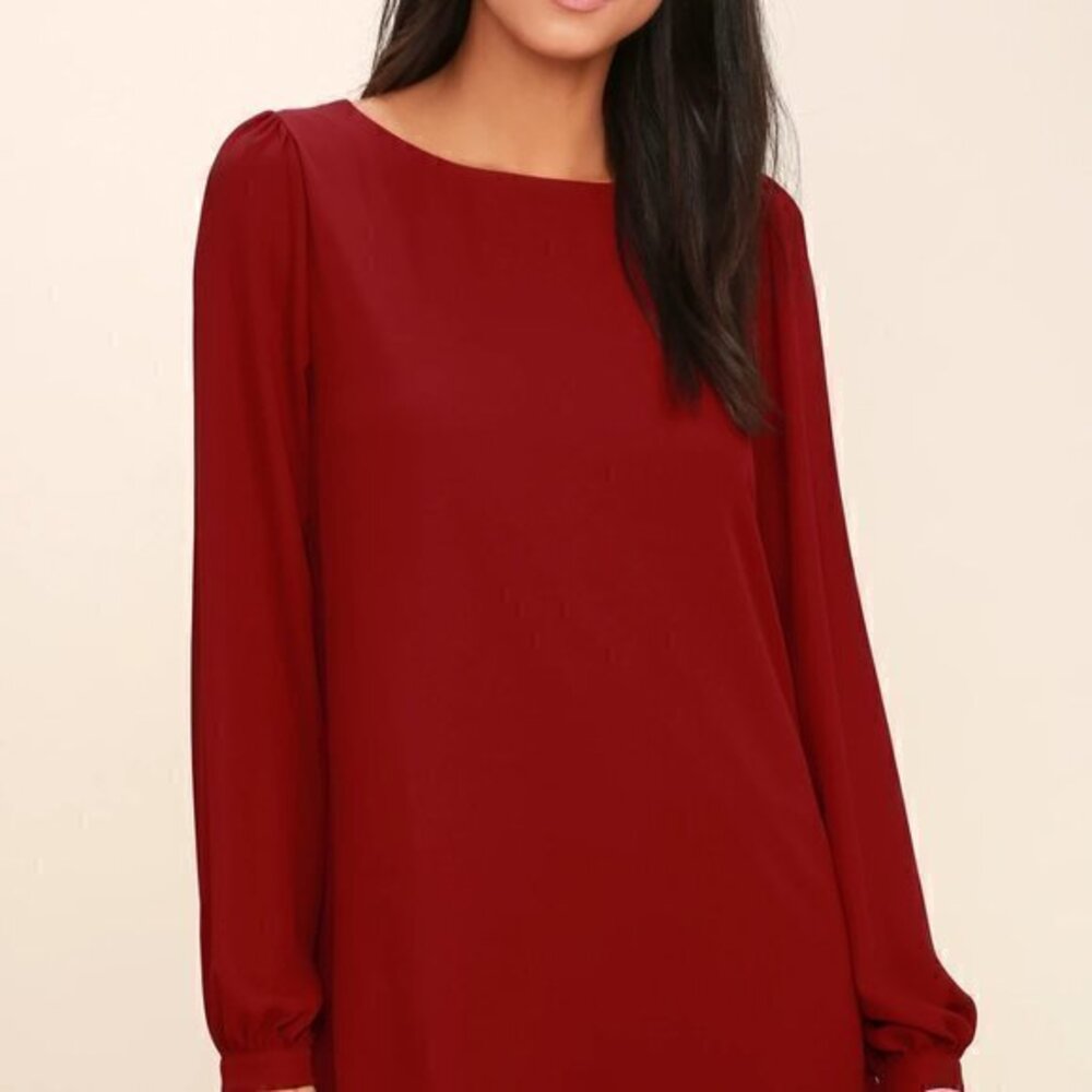 Lulu’s Red Long Sleeve Dress